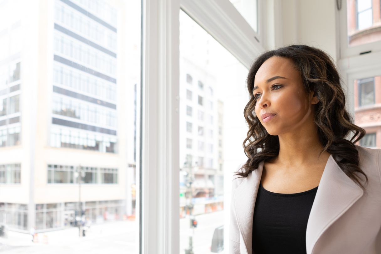 Woman Looking At The Window